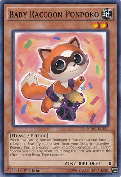 Baby Raccoon Ponpoko (MP14-EN136) [2014 Mega-Tins Mega Pack]