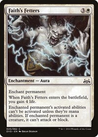 Faith's Fetters (20) [Duel Decks: Anthology]