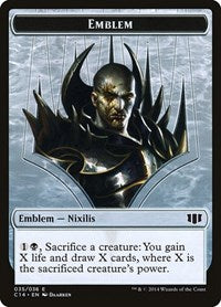 Emblem - Ob Nixilis of the Black Oath // Zombie Double-Sided Token (35 // 16) [Commander 2014]