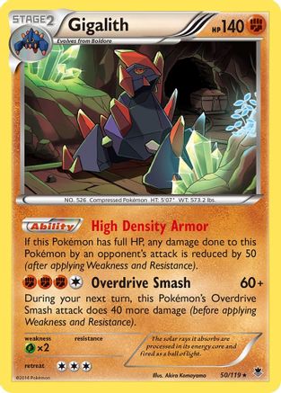 Gigalith 050  - Holofoil XY  Phantom Forces - Holo Rare