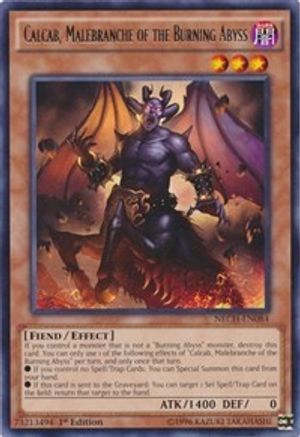 Calcab, Malebranche of the Burning Abyss (NECH-EN084) - The New Challengers 1st Edition