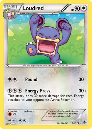 Loudred 084  XY  Phantom Forces - Uncommon