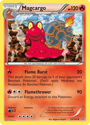 Magcargo 023  - Reverse Holofoil XY  Primal Clash - Uncommon