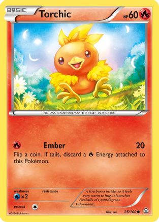 Torchic 025/160  - Reverse Holofoil XY  Primal Clash - Common