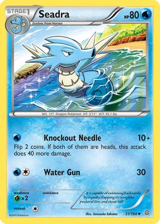 Seadra 031  - Reverse Holofoil XY  Primal Clash - Uncommon