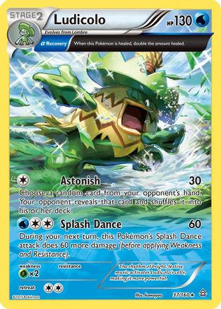Ludicolo (Alpha) 037/160  - Reverse Holofoil XY  Primal Clash - Rare