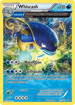 Whiscash (Alpha) 041/160  - Reverse Holofoil XY  Primal Clash - Rare