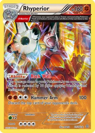 Rhyperior (Omega) 077/160  - Reverse Holofoil XY  Primal Clash - Holo Rare
