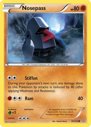 Nosepass 078  XY  Primal Clash - Common