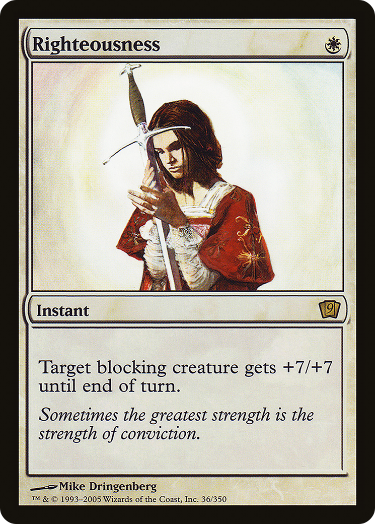 Righteousness (9ED-36★) - 9th Edition Foil