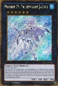 Number 21: Frozen Lady Justice (PGL2-EN018) [Premium Gold: Return of the Bling]