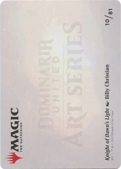 Knight of Dawn's Light // Knight of Dawn's Light (ADMU-010) - Dominaria United Art Series (Borderless)