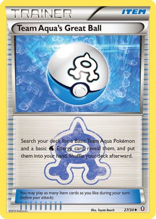 Team Aqua's Great Ball 027/34  Double Crisis - Uncommon