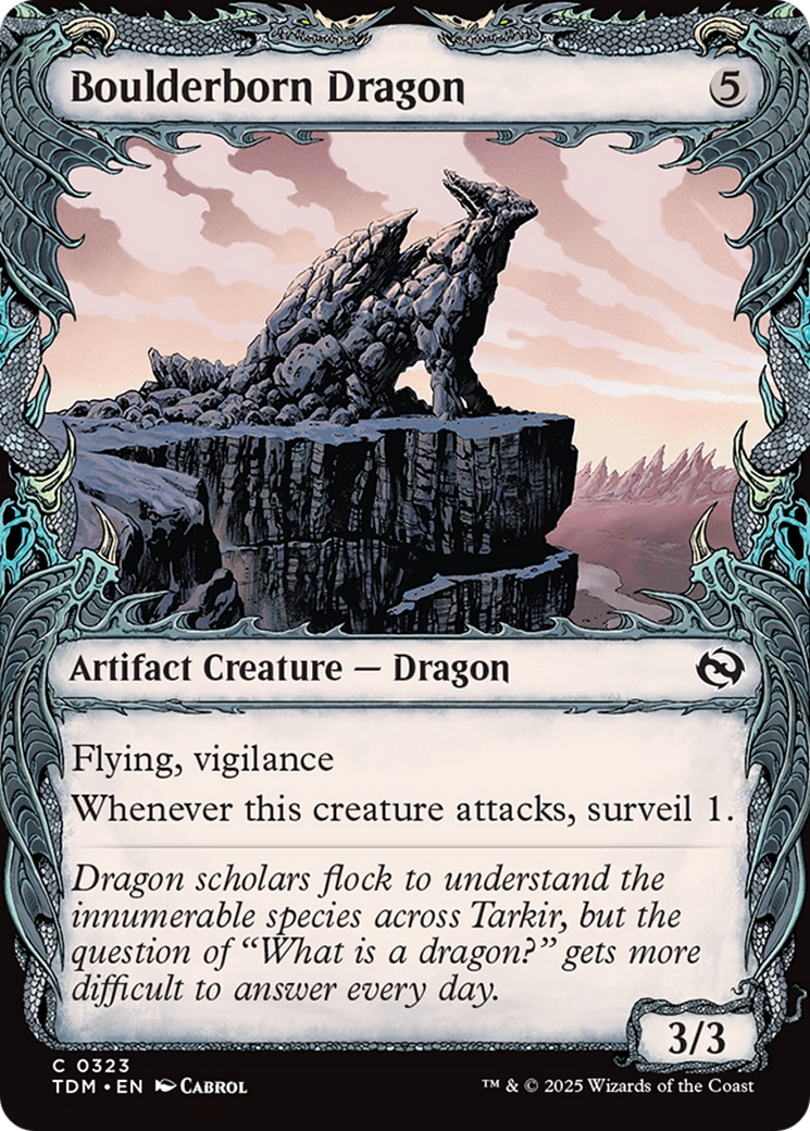 Boulderborn Dragon (Showcase) (TDM-323) - Tarkir: Dragonstorm: (Showcase) Foil