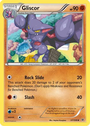 Gliscor 037  - Reverse Holofoil XY  Roaring Skies - Uncommon