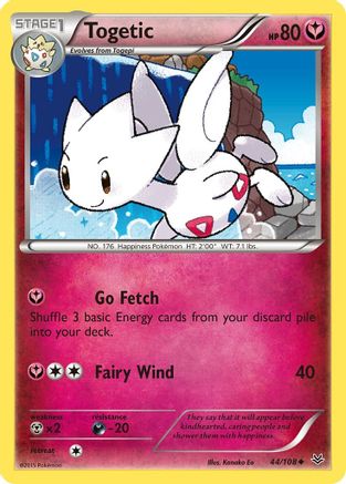 Togetic 044/108  - Reverse Holofoil XY  Roaring Skies - Uncommon