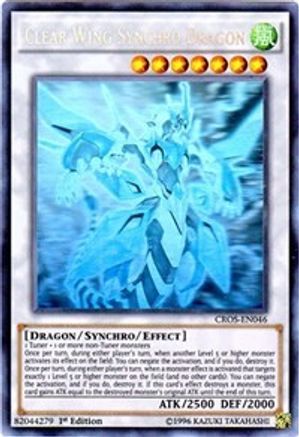 Clear Wing Synchro Dragon (Ghost Rare) (CROS-EN046) - Crossed Souls 1st Edition