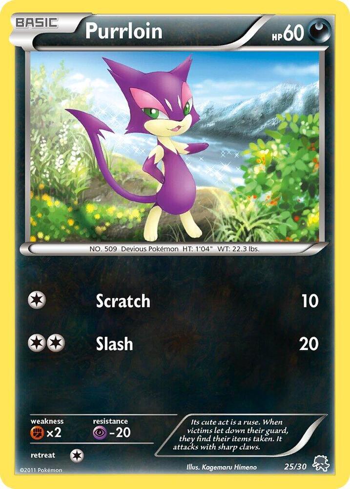 Purrloin (#25) (25/30) [BW Trainer Kit: Excadrill & Zoroark]