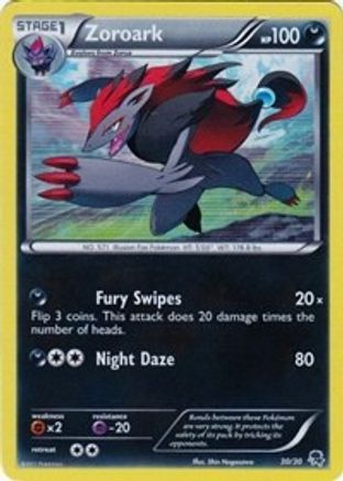 Zoroark (#30 Holo) 030  - Holofoil BW Trainer Kit Excadrill & Zoroark - Common