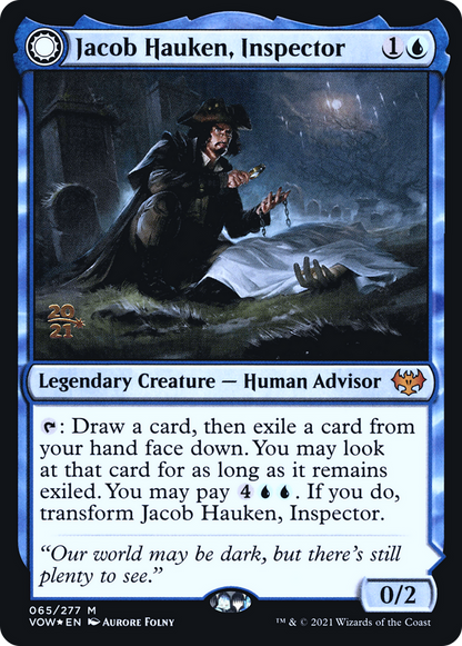 Jacob Hauken, Inspector (PRE-65S) - Innistrad: Crimson Vow Promos: (Double Faced Transform) Foil