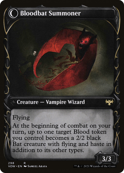 Voldaren Bloodcaster (Showcase) (VOW-298) - Innistrad: Crimson Vow: (Showcase, Double Faced Transform) Foil