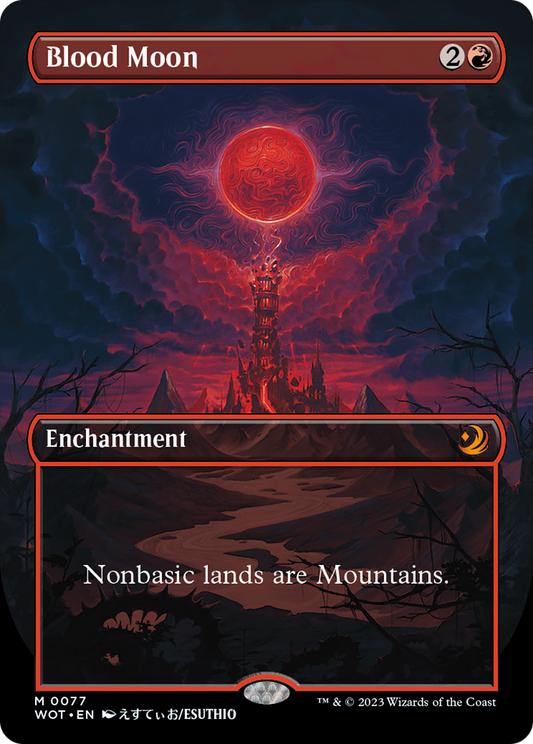 Blood Moon (Anime Borderless) (WOT-077) - Wilds of Eldraine: Enchanting Tales