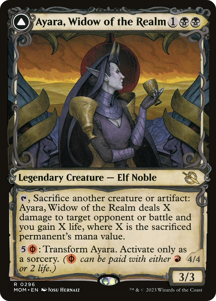 Ayara, Widow of the Realm (Showcase) (MOM-296) - March of the Machine: (Showcase)