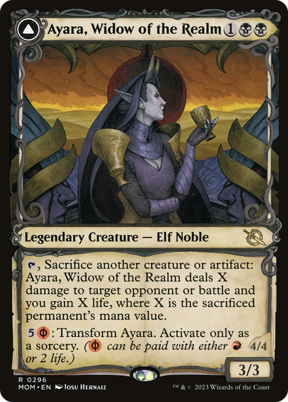 Ayara, Widow of the Realm (Showcase) (MOM-296) - March of the Machine: (Showcase)