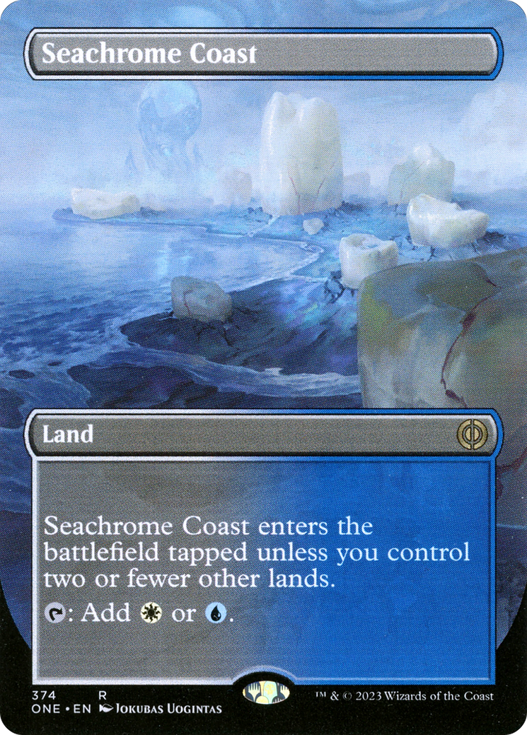 Seachrome Coast (Borderless) (ONE-374) - Phyrexia: All Will Be One Foil