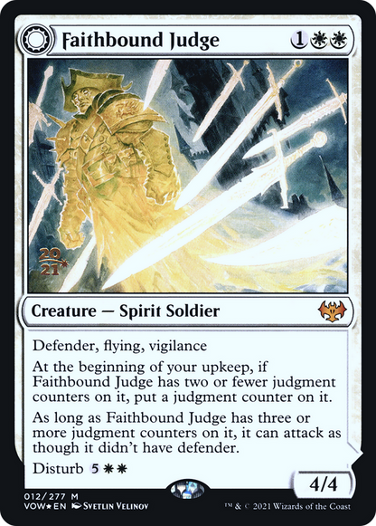 Faithbound Judge (PRE-12S) - Innistrad: Crimson Vow Promos: (Double Faced Transform) Foil
