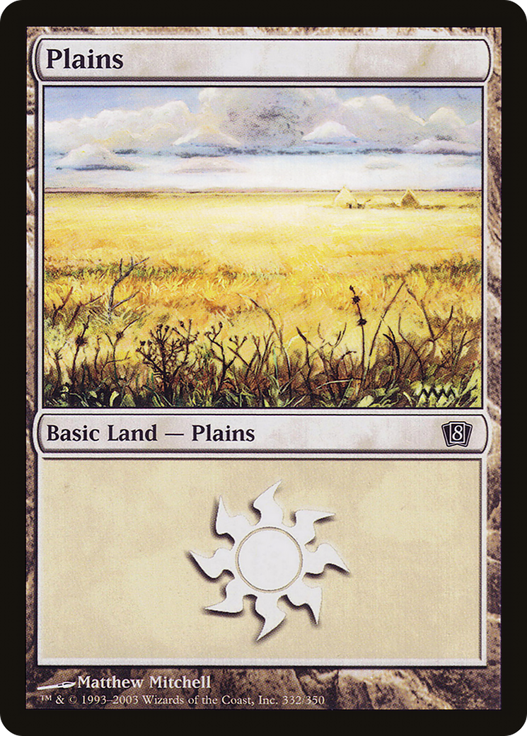 Plains (332) (8ED-332★) - Eighth Edition Foil