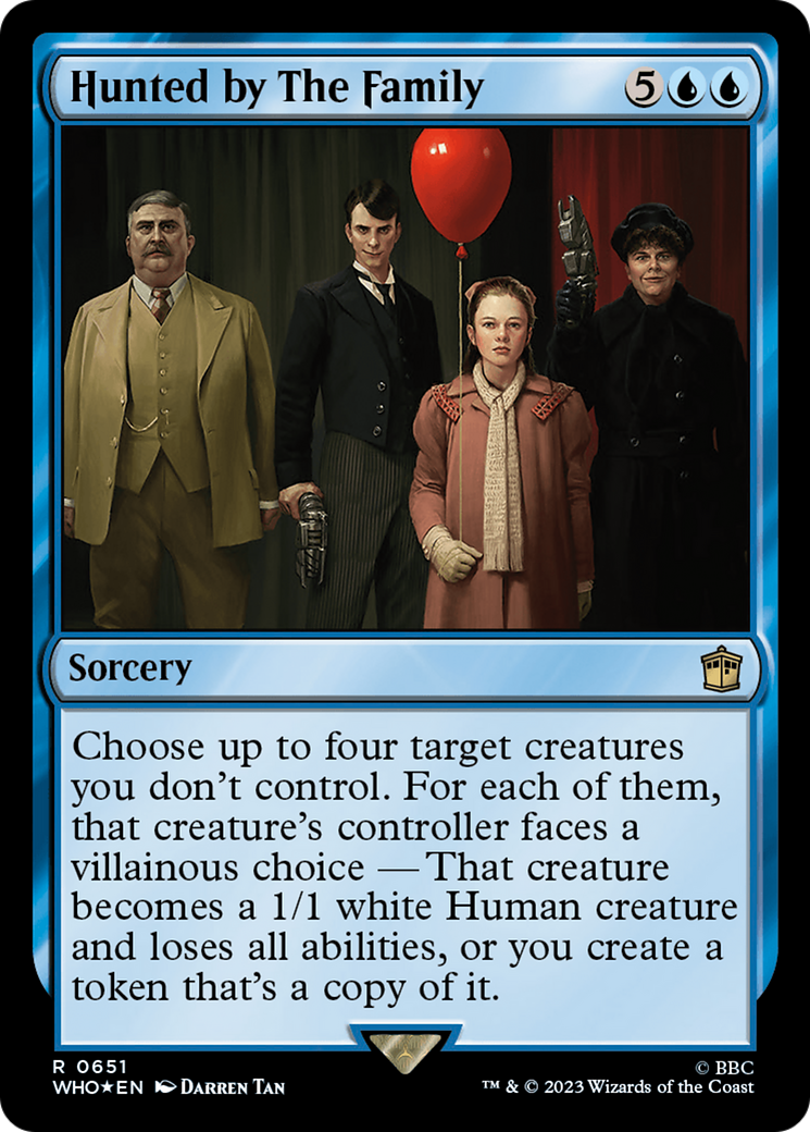 Hunted by The Family (Surge Foil) (WHO-651) - Doctor Who Foil