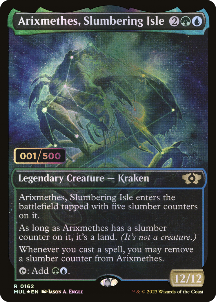 Arixmethes, Slumbering Isle (Serial Numbered) (MUL-162Z) - Multiverse Legends: (Showcase) Foil