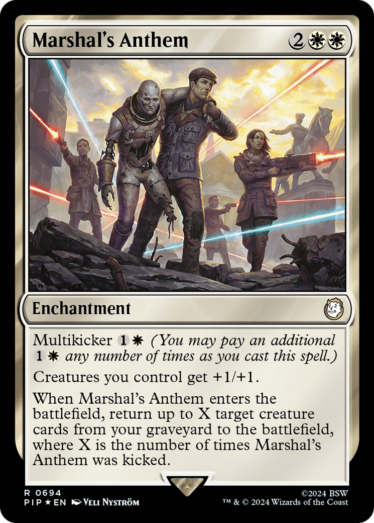 Marshal's Anthem (Surge Foil) (PIP-694) - Fallout: (Extended Art) Foil