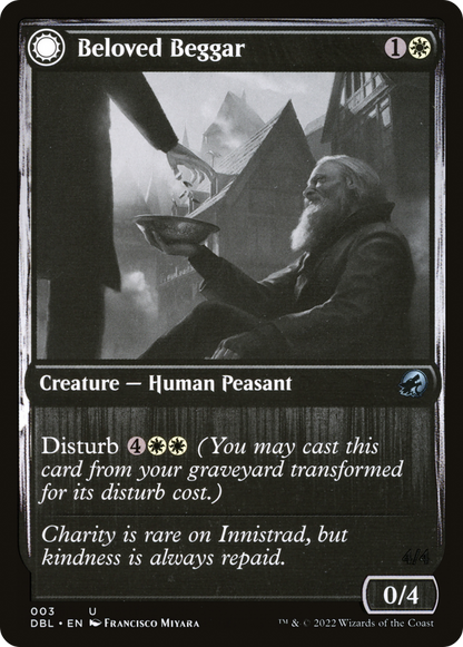 Beloved Beggar (DBL-003) - Innistrad: Double Feature: (Double Faced Transform)