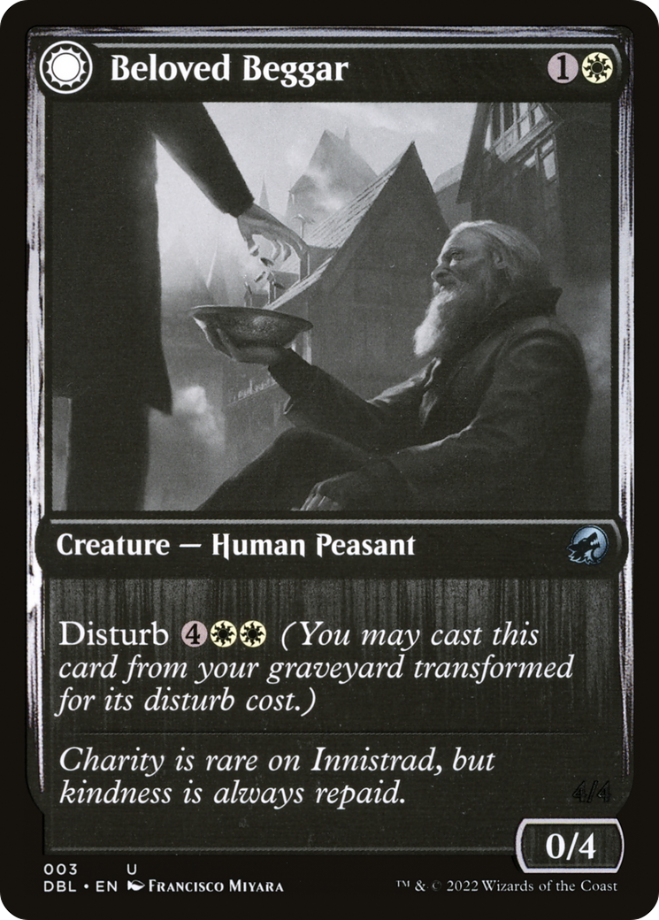 Beloved Beggar (DBL-003) - Innistrad: Double Feature: (Double Faced Transform)