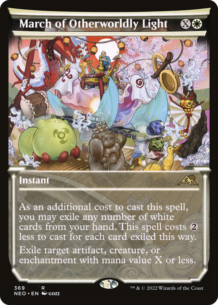 March of Otherworldly Light (Showcase) (NEO-369) - Kamigawa: Neon Dynasty: (Showcase) Foil