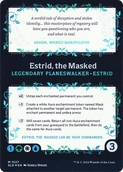 Estrid, the Masked // Estrid, the Masked (SLD-1327) - Secret Lair Drop (Borderless) Foil