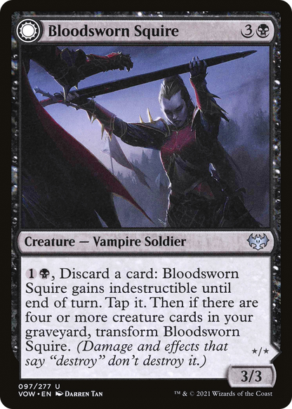 Bloodsworn Squire (VOW-097) - Innistrad: Crimson Vow: (Double Faced Transform)
