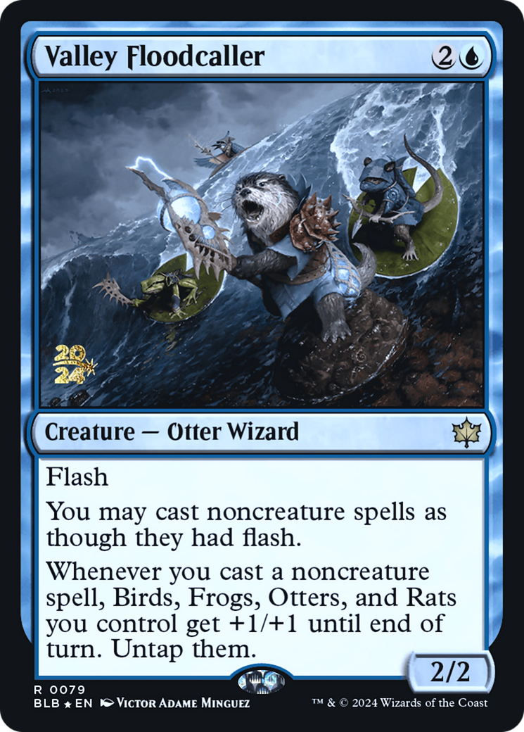 Valley Floodcaller (PRE-079) - Bloomburrow Promos Foil