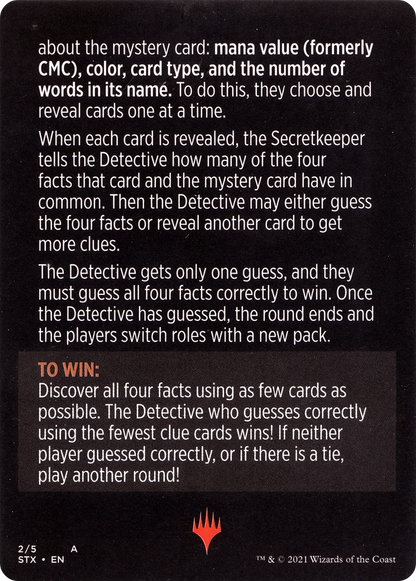 Booster Sleuth // Booster Sleuth (cont'd) (MSTX-002) - Strixhaven: School of Mages Minigames