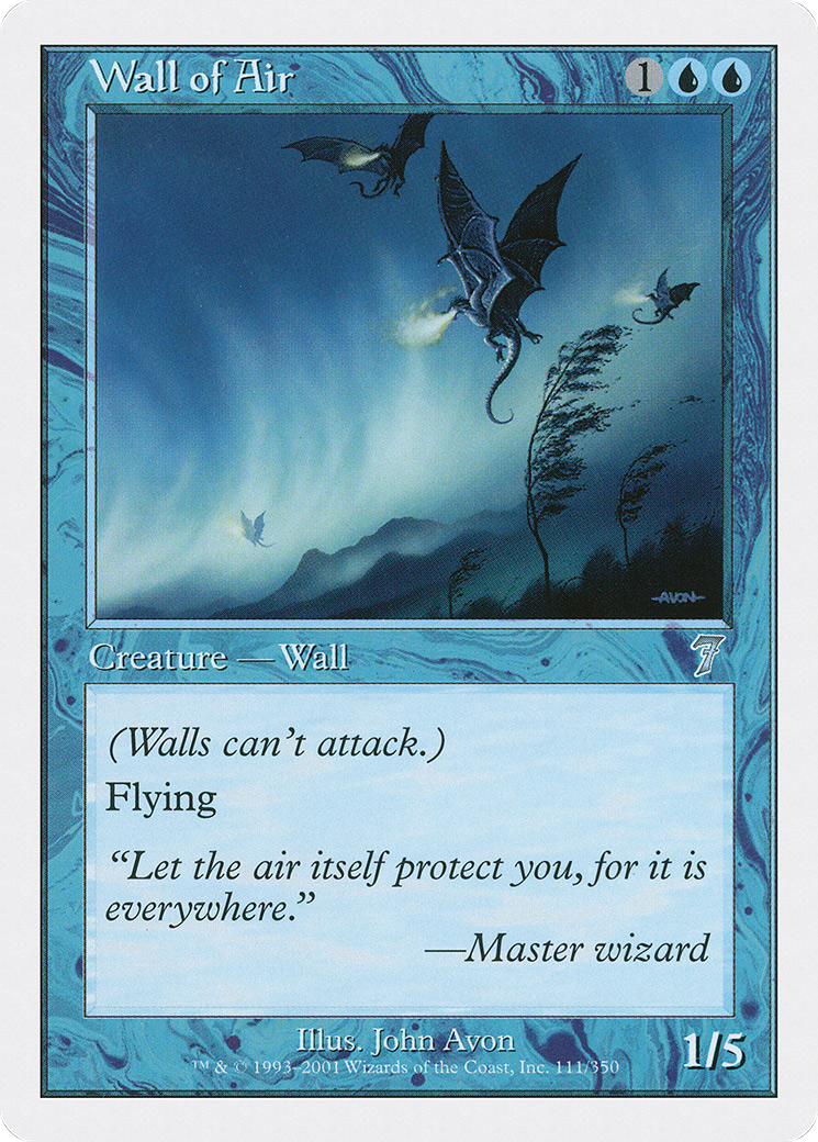 Wall of Air (7ED-111) - 7th Edition Foil