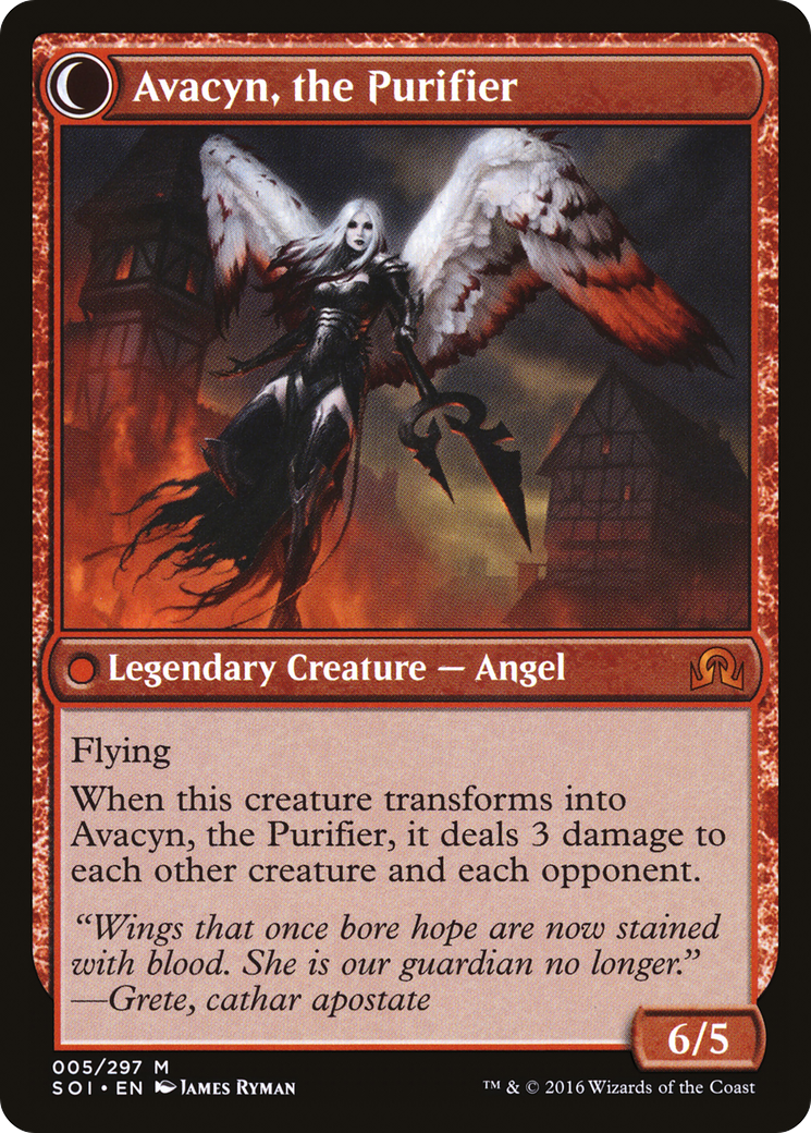 Archangel Avacyn (SOI-005) - Shadows over Innistrad: (Double Faced Transform) Foil