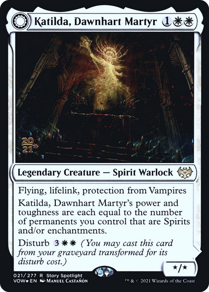 Katilda, Dawnhart Martyr (PRE-21S) - Innistrad: Crimson Vow Promos: (Double Faced Transform) Foil