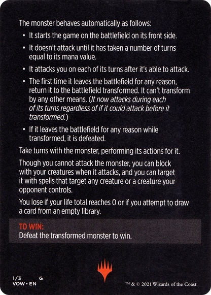 Monster of the Week // Monster of the Week (cont'd) (MVOW-001) - Innistrad: Crimson Vow Minigames