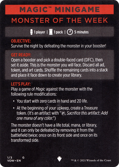 Monster of the Week // Monster of the Week (cont'd) (MVOW-001) - Innistrad: Crimson Vow Minigames Foil