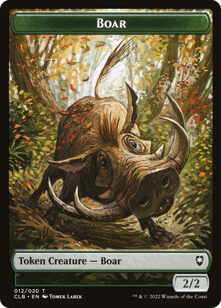 Boar Token (CLB-012) - Battle for Baldur's Gate Tokens Foil