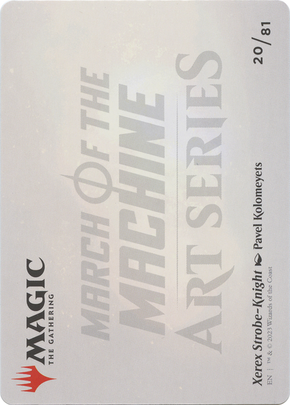 Xerex Strobe-Knight // Xerex Strobe-Knight (AMOM-020) - March of the Machine Art Series (Borderless) Foil