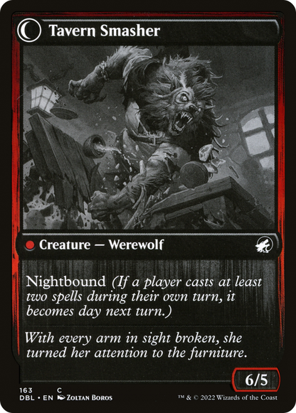 Tavern Ruffian (DBL-163) - Innistrad: Double Feature: (Double Faced Transform) Foil