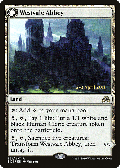 Westvale Abbey (PRE-281) - Shadows over Innistrad Promos: (Double Faced Transform) Foil